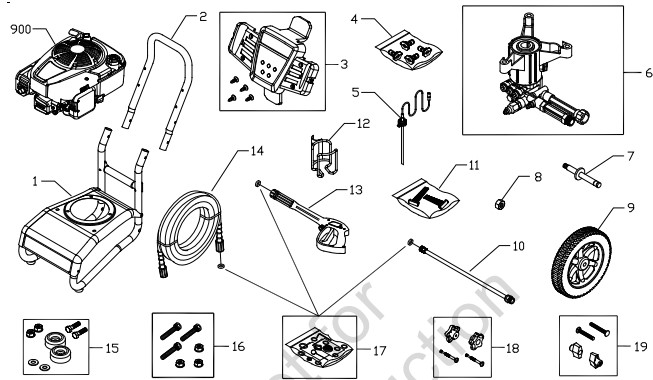 Sears craftsman 020493-00 power washer replacement Parts